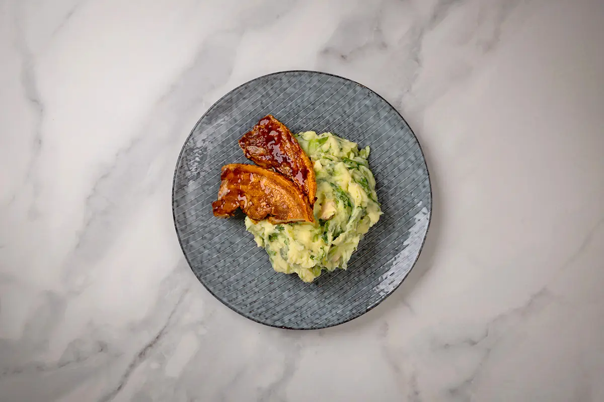 Stamppot andijvie met speklap van De Vitaminebron