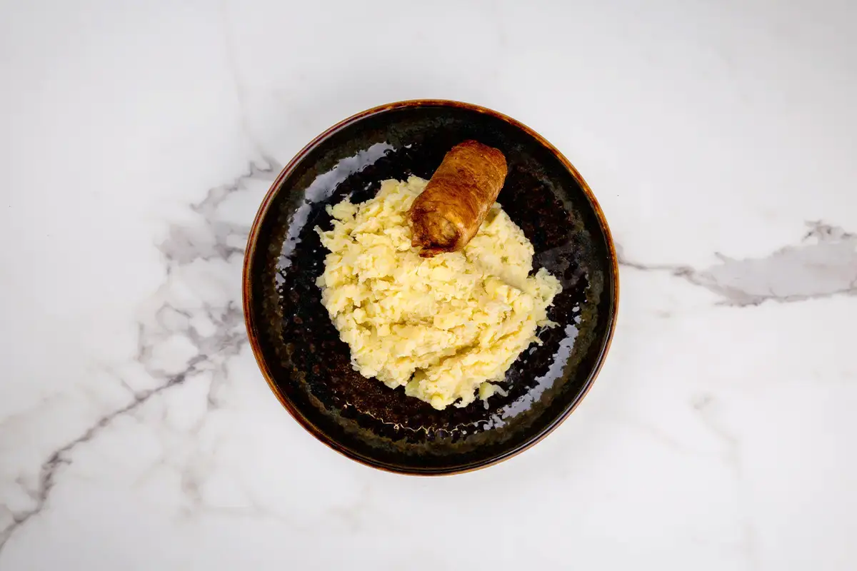 Stamppot zuurkool met slavink van De Vitaminebron